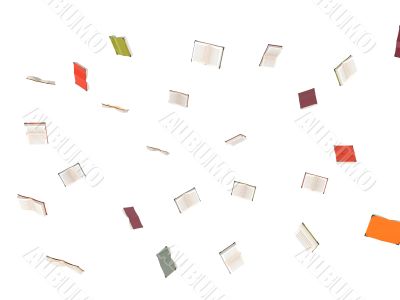 three dimensional flying books