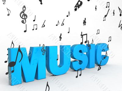 close up view three dimensional music text