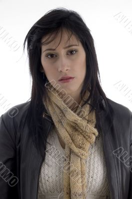 beautiful woman with muffler