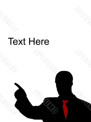 male pointing someone