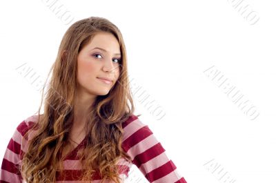 portrait of young blonde model