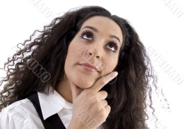 close up view of hispanic woman