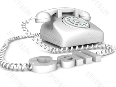 white telephone