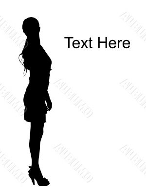 side view of standing woman
