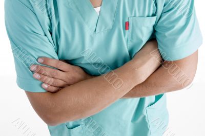 folded hands of doctor