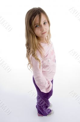 side pose of little girl