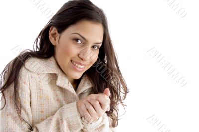 portrait of cold female