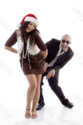 cheerful young couple
