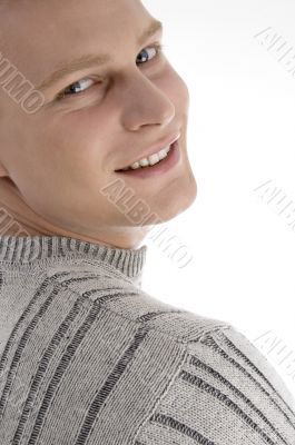 close up of handsome man