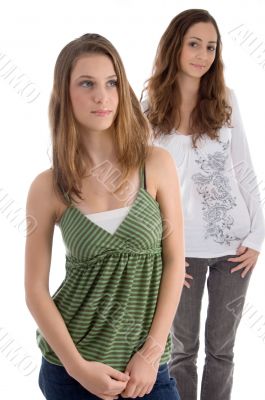 two young friends posing at camera