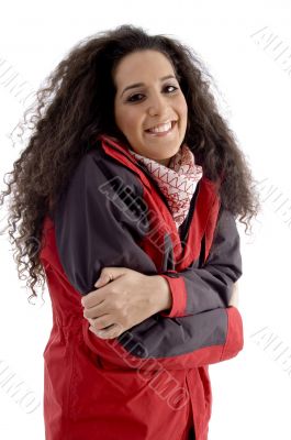 young woman wearing jacket
