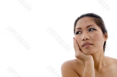 close up of beautiful woman