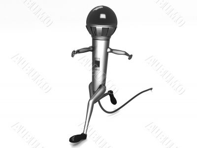 three dimensional running microphone