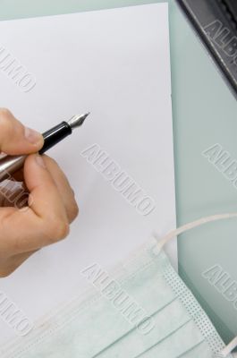 close up of pen and paper