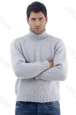 handsome man with crossed arms