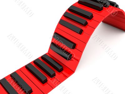 three dimensional piano keys