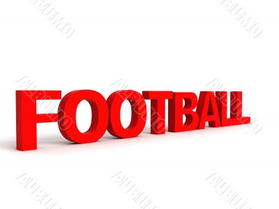 side view of football word