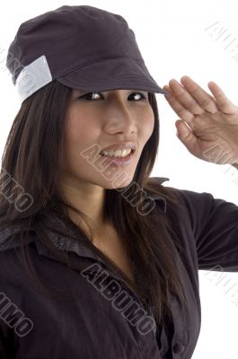 security female saluting