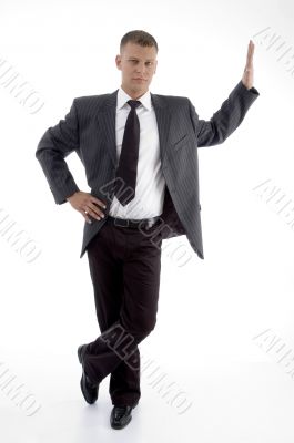 posing young businessman