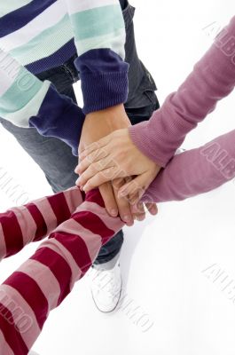 joined hands of friends