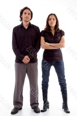 standing couple looking at camera