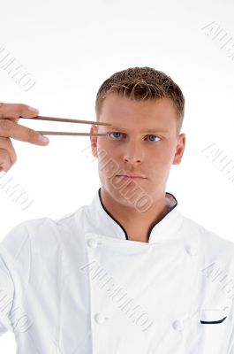 chef looking chopsticks