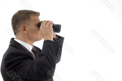 handsome young businessman using