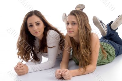 two young friends posing at camera