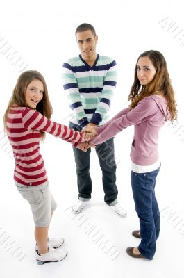standing friends looking at camera
