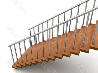 isolated three dimensional stairs