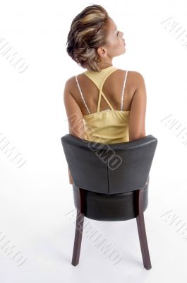 back pose of sitting female