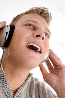 young man with headphone