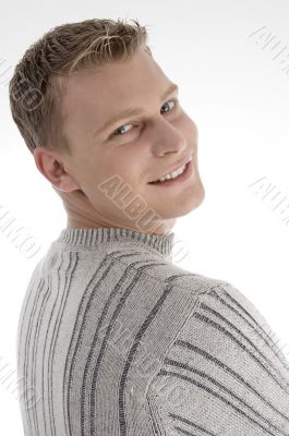 side view of handsome man