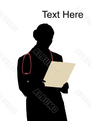 doctor with writing board