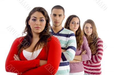 young people in row