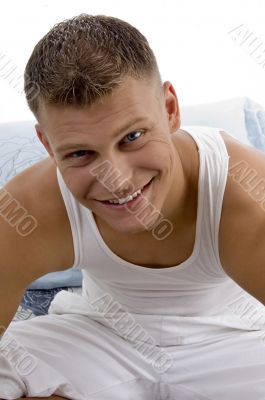 close up of young male smiling