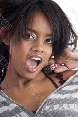 stylish model posing