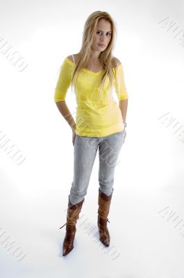 standing sexy woman