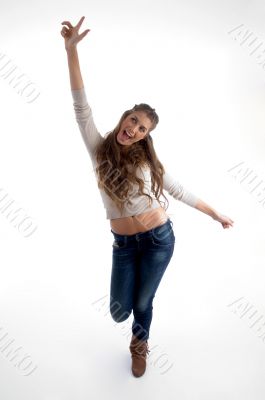 young girl enjoying dance