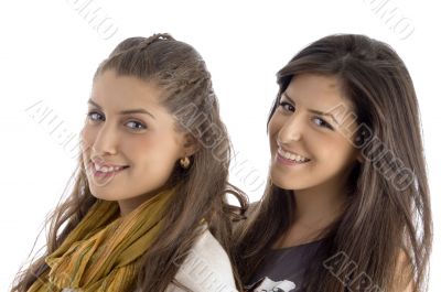 beautiful young sisters posing