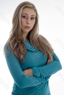 posing beautiful woman