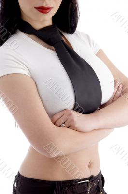 model posing with good figure