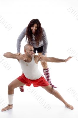 male and female in action