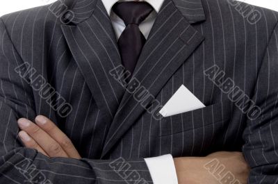 folded hand of businessman