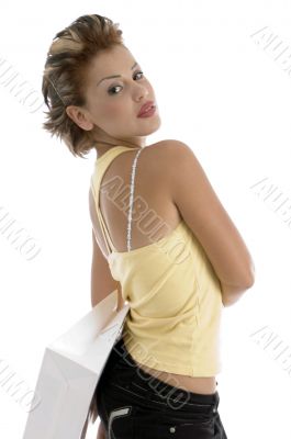 sexy woman with shopping bag