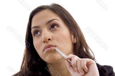 portrait of thinking young student
