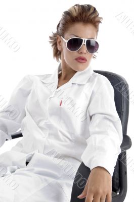 doctor posing with sunglasses