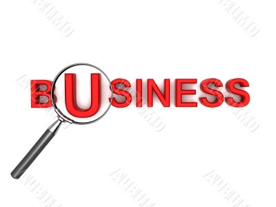 business text with lens