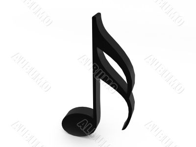 three dimensional musical notes
