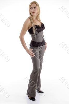 standing sexy woman